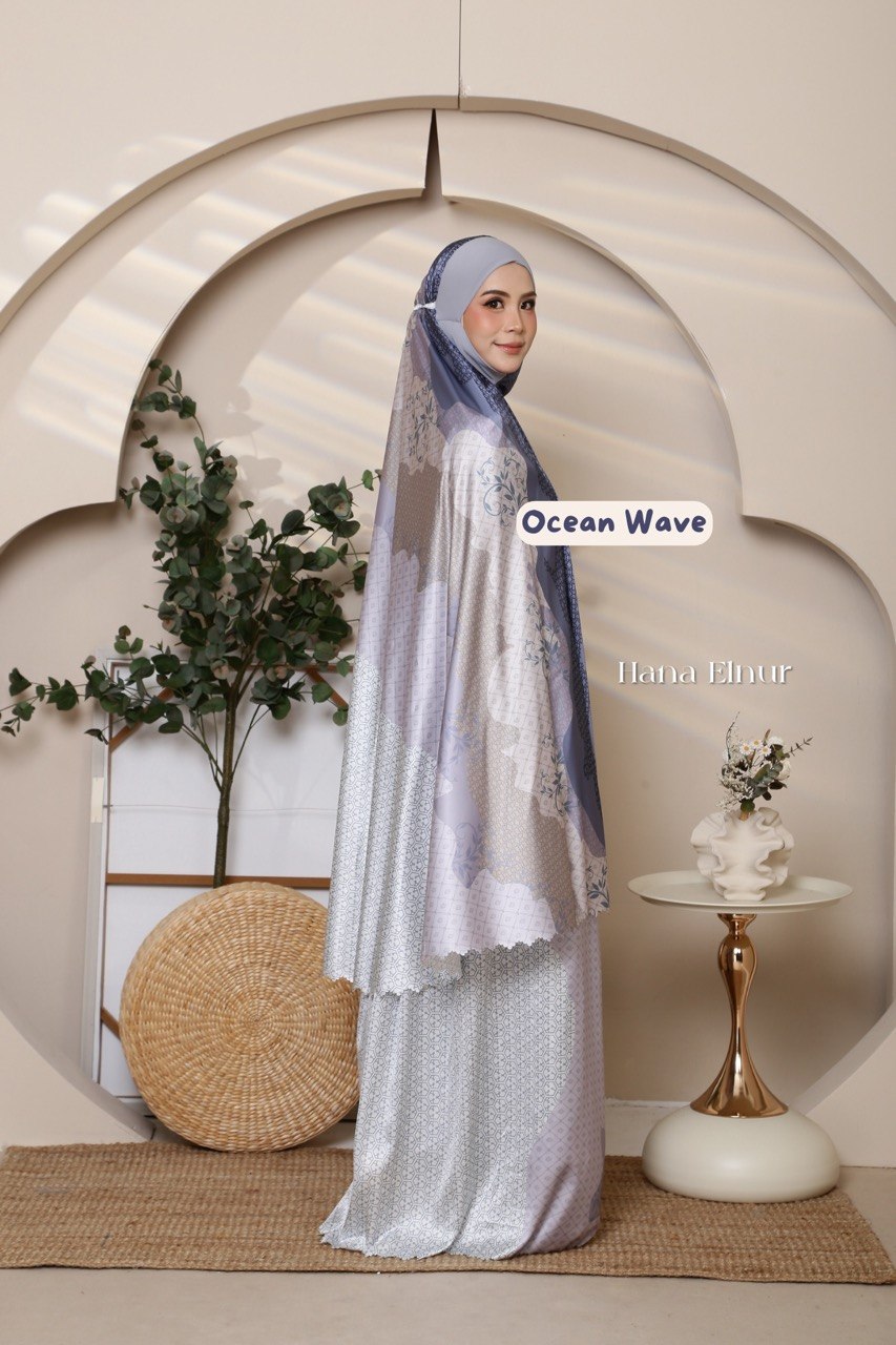 Khairaa Printed in Ocean Wave